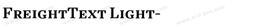 FreightText Light字体转换